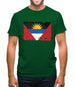 Antigua And Barbuda Grunge Style Flag Mens T-Shirt