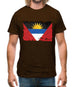 Antigua And Barbuda Grunge Style Flag Mens T-Shirt