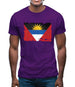 Antigua And Barbuda Grunge Style Flag Mens T-Shirt