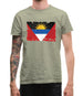 Antigua And Barbuda Grunge Style Flag Mens T-Shirt