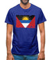 Antigua And Barbuda Grunge Style Flag Mens T-Shirt