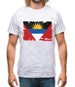 Antigua And Barbuda Grunge Style Flag Mens T-Shirt