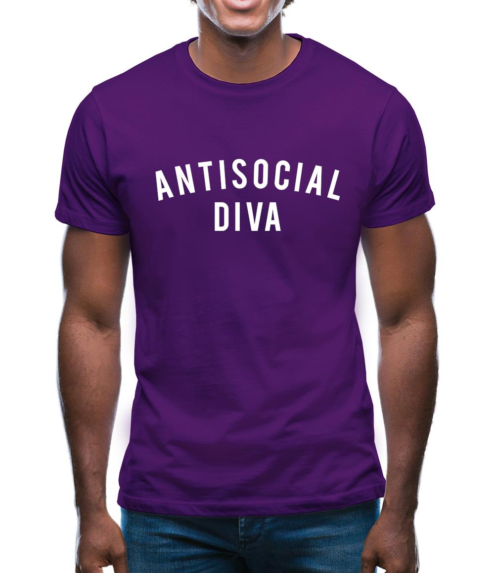 Anti-Social Diva Mens T-Shirt