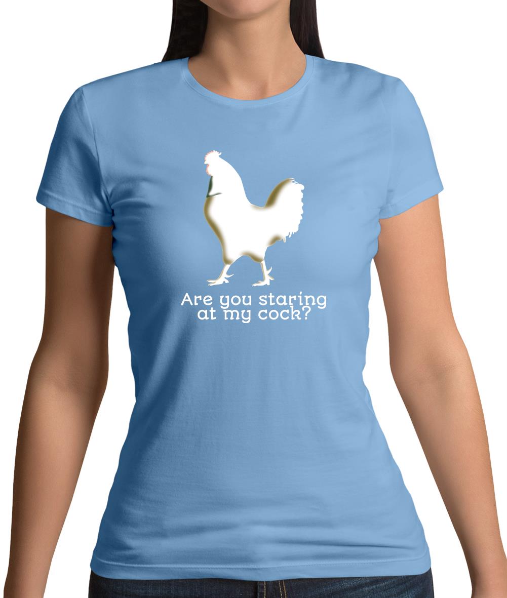 Staring At My Cock Womens T-Shirt