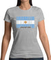 Argentina Barcode Style Flag Womens T-Shirt