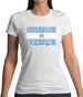 Argentina Barcode Style Flag Womens T-Shirt