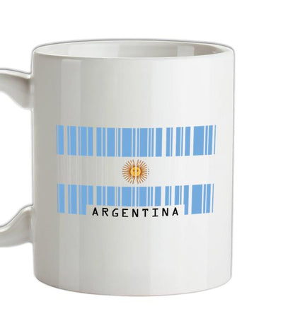 Argentina Barcode Style Flag Ceramic Mug