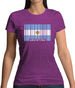 Argentina Barcode Style Flag Womens T-Shirt