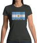 Argentina Barcode Style Flag Womens T-Shirt