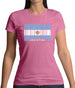 Argentina Barcode Style Flag Womens T-Shirt