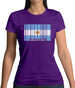 Argentina Barcode Style Flag Womens T-Shirt