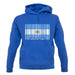 Argentina Barcode Style Flag unisex hoodie