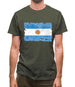 Argentina Grunge Style Flag Mens T-Shirt