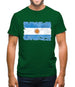 Argentina Grunge Style Flag Mens T-Shirt