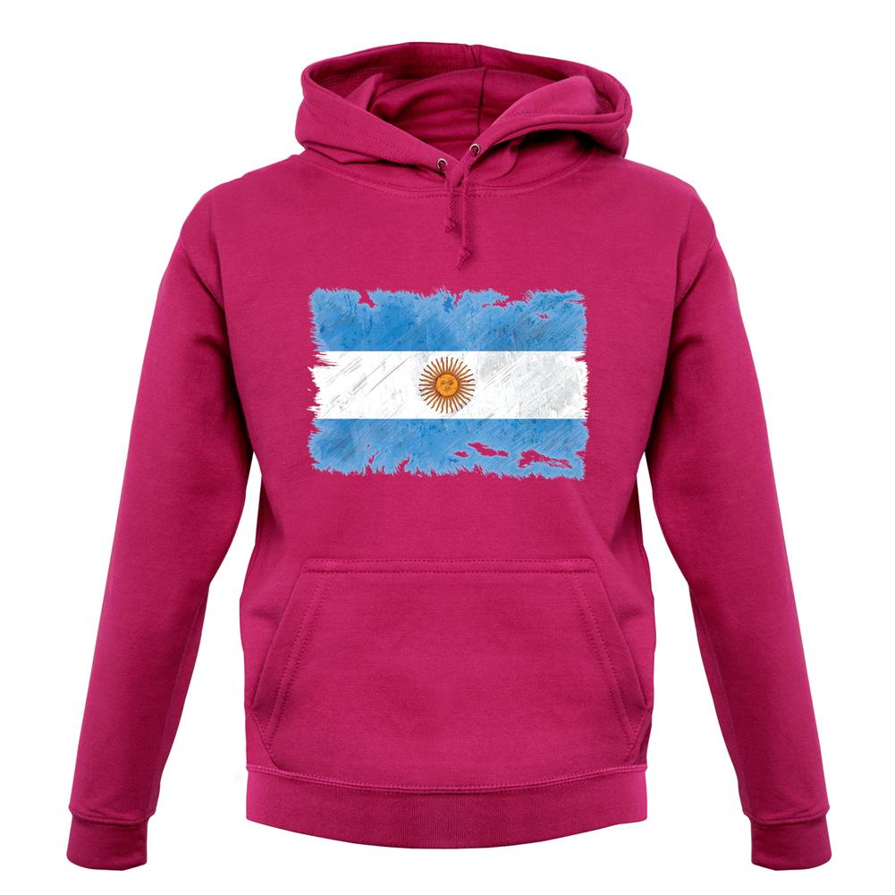 Argentina Grunge Style Flag unisex hoodie