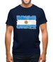 Argentina Grunge Style Flag Mens T-Shirt