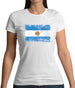Argentina Grunge Style Flag Womens T-Shirt