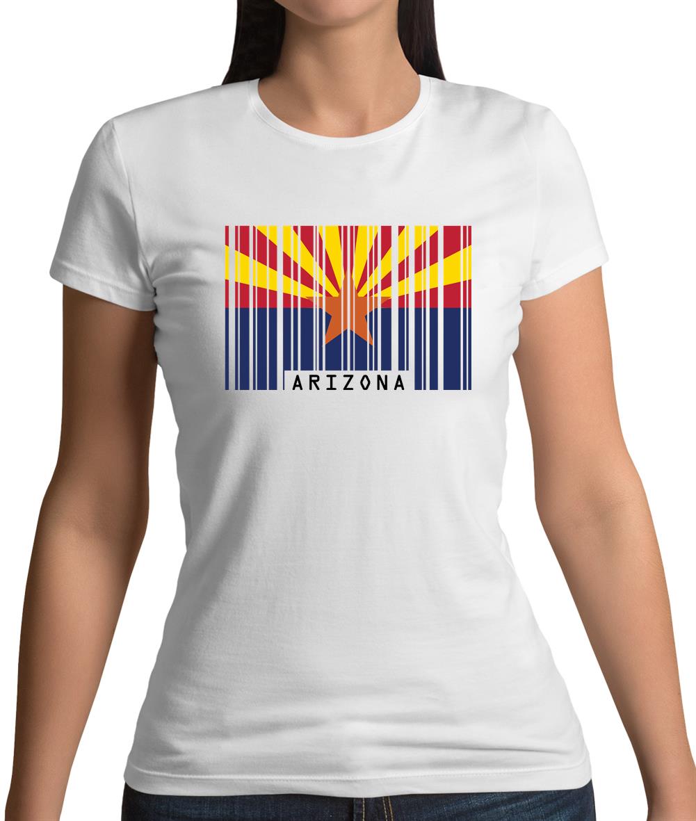 Arizona Barcode Style Flag Womens T-Shirt