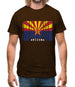 Arizona Barcode Style Flag Mens T-Shirt