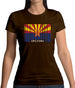 Arizona Barcode Style Flag Womens T-Shirt