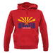 Arizona Barcode Style Flag unisex hoodie