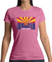 Arizona Barcode Style Flag Womens T-Shirt