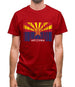 Arizona Barcode Style Flag Mens T-Shirt