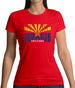 Arizona Barcode Style Flag Womens T-Shirt