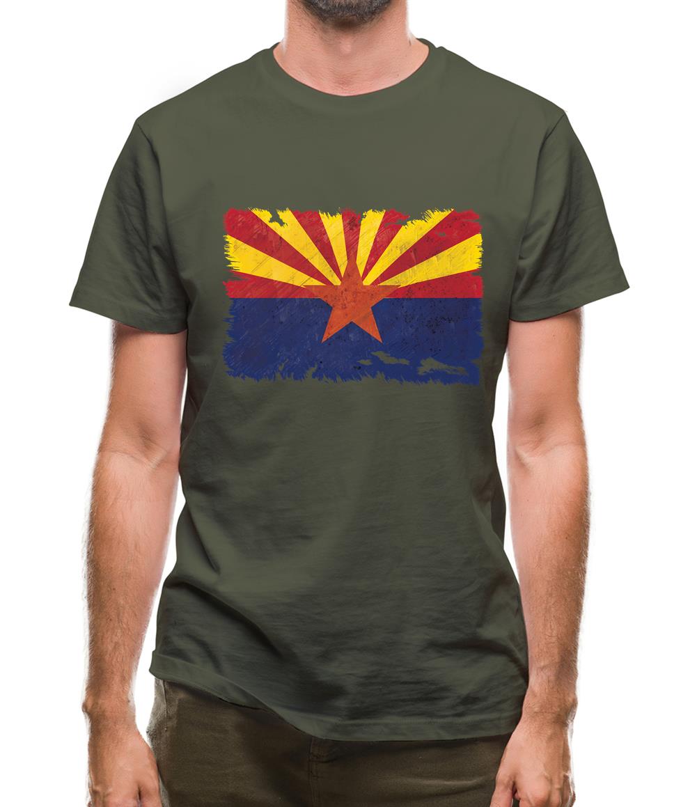 Arizona Grunge Style Flag Mens T-Shirt