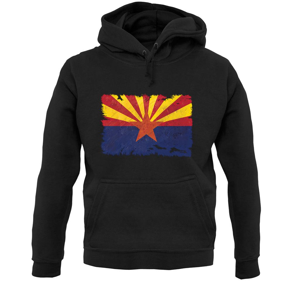 Arizona Grunge Style Flag Unisex Hoodie