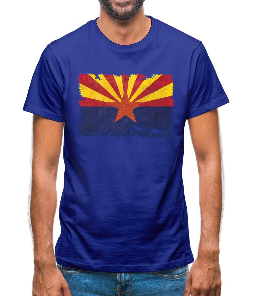 Arizona Grunge Style Flag Mens T-Shirt