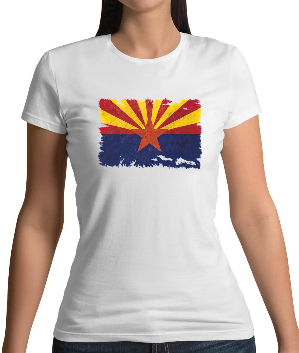 Arizona Grunge Style Flag Womens T-Shirt