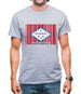 Arkansas Barcode Style Flag Mens T-Shirt