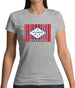 Arkansas Barcode Style Flag Womens T-Shirt