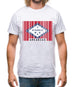 Arkansas Barcode Style Flag Mens T-Shirt