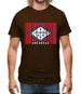 Arkansas Barcode Style Flag Mens T-Shirt