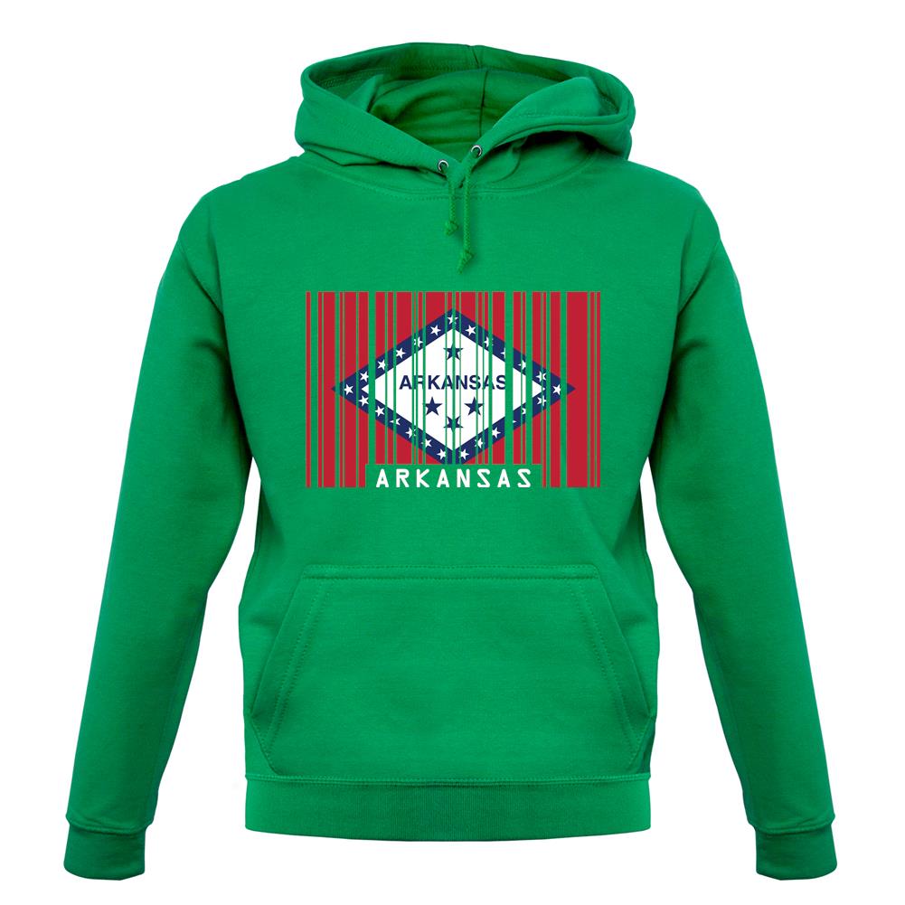 Arkansas Barcode Style Flag unisex hoodie