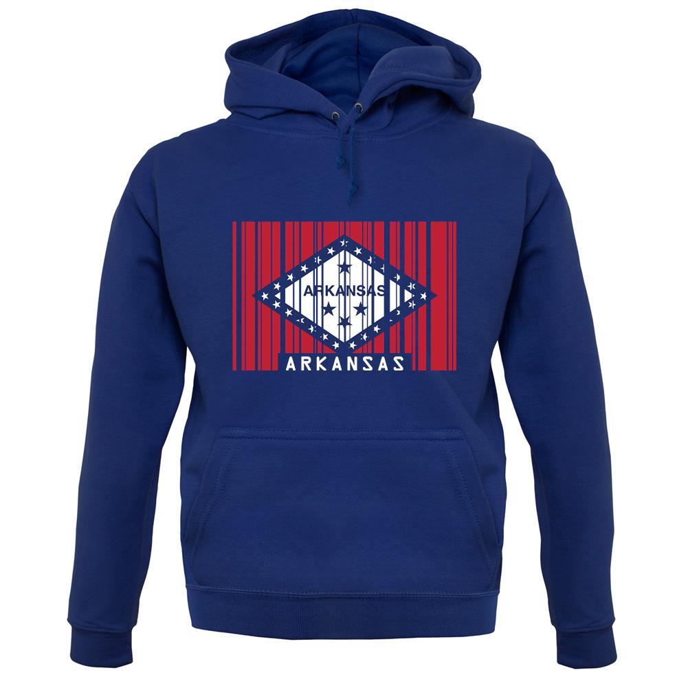 Arkansas Barcode Style Flag unisex hoodie