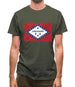 Arkansas Grunge Style Flag Mens T-Shirt