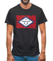 Arkansas Grunge Style Flag Mens T-Shirt