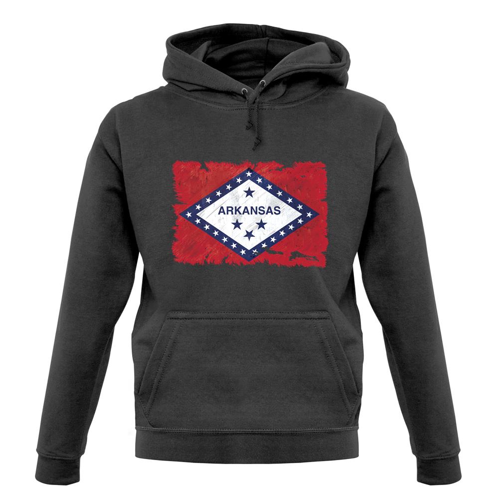 Arkansas Grunge Style Flag unisex hoodie