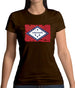 Arkansas Grunge Style Flag Womens T-Shirt