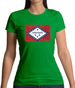 Arkansas Grunge Style Flag Womens T-Shirt