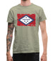 Arkansas Grunge Style Flag Mens T-Shirt