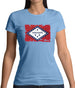 Arkansas Grunge Style Flag Womens T-Shirt