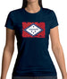 Arkansas Grunge Style Flag Womens T-Shirt