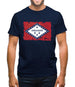 Arkansas Grunge Style Flag Mens T-Shirt