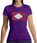 Arkansas Grunge Style Flag Womens T-Shirt