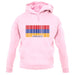 Armenia Barcode Style Flag unisex hoodie