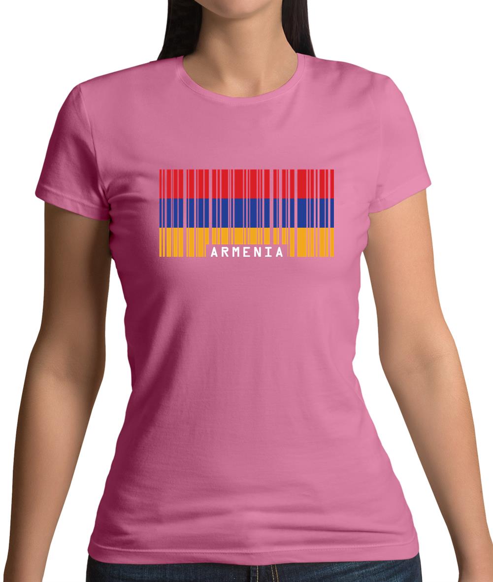 Armenia Barcode Style Flag Womens T-Shirt